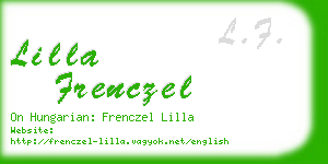 lilla frenczel business card